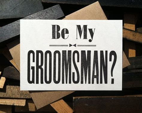 Will You Be My Groomsman Card letterpress groomsman by Will You Be My Groomsman Card letterpress groomsman by
