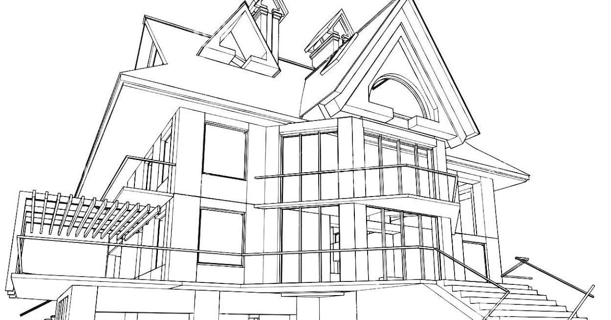 Design Easy Simple Modern House Drawing - Goimages Ninja