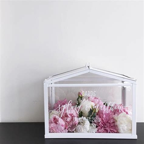 A mini IKEA greenhouse as a card box #weddingcalligraphy A mini IKEA greenhouse as a card box #weddingcalligraphy