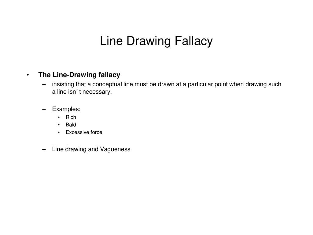 Line Drawing Fallacy Example