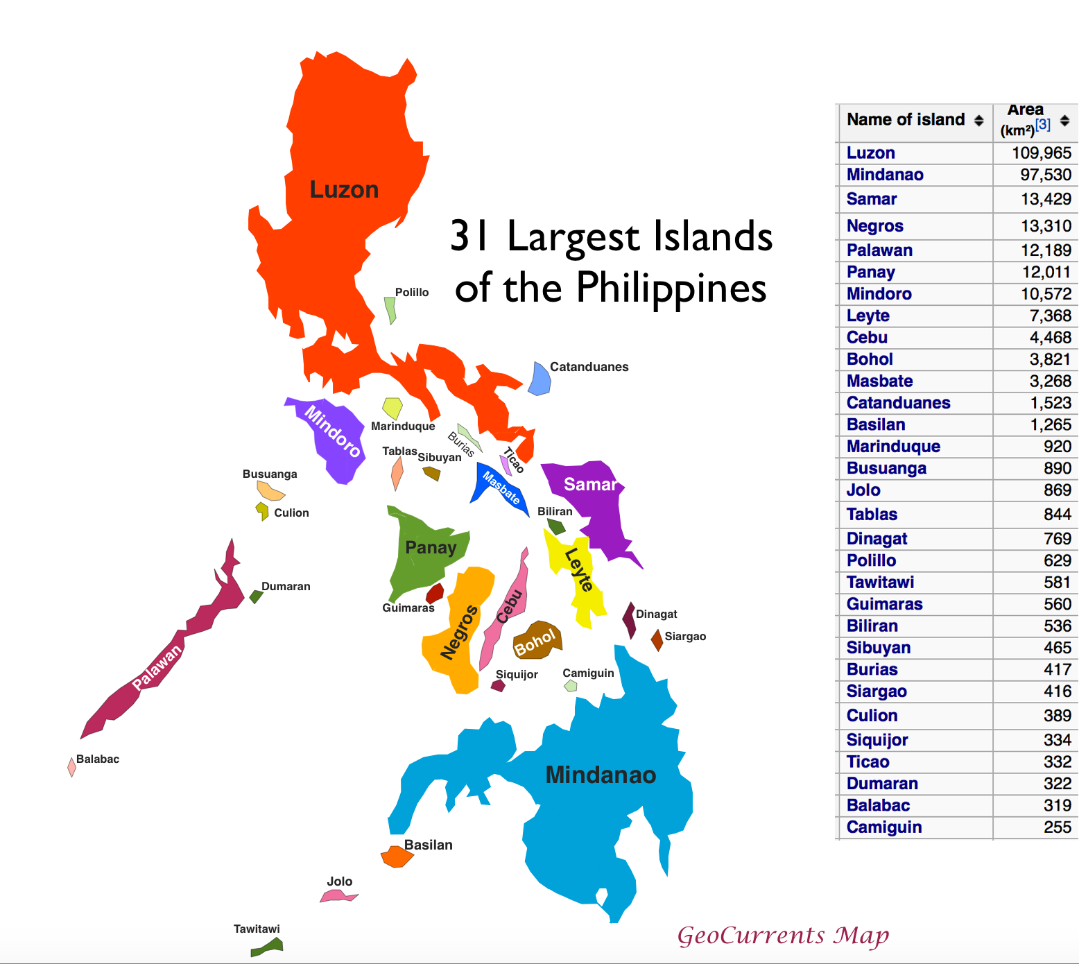 Detailed Philippines Islands Map