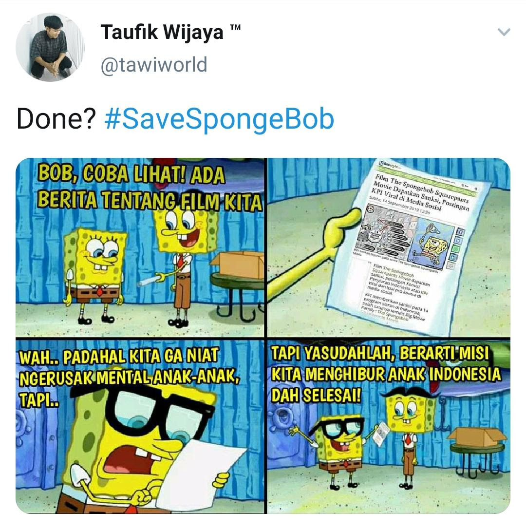 Materi Pelajaran 9 Contoh Gambar Ilustrasi Kartun Spongebob