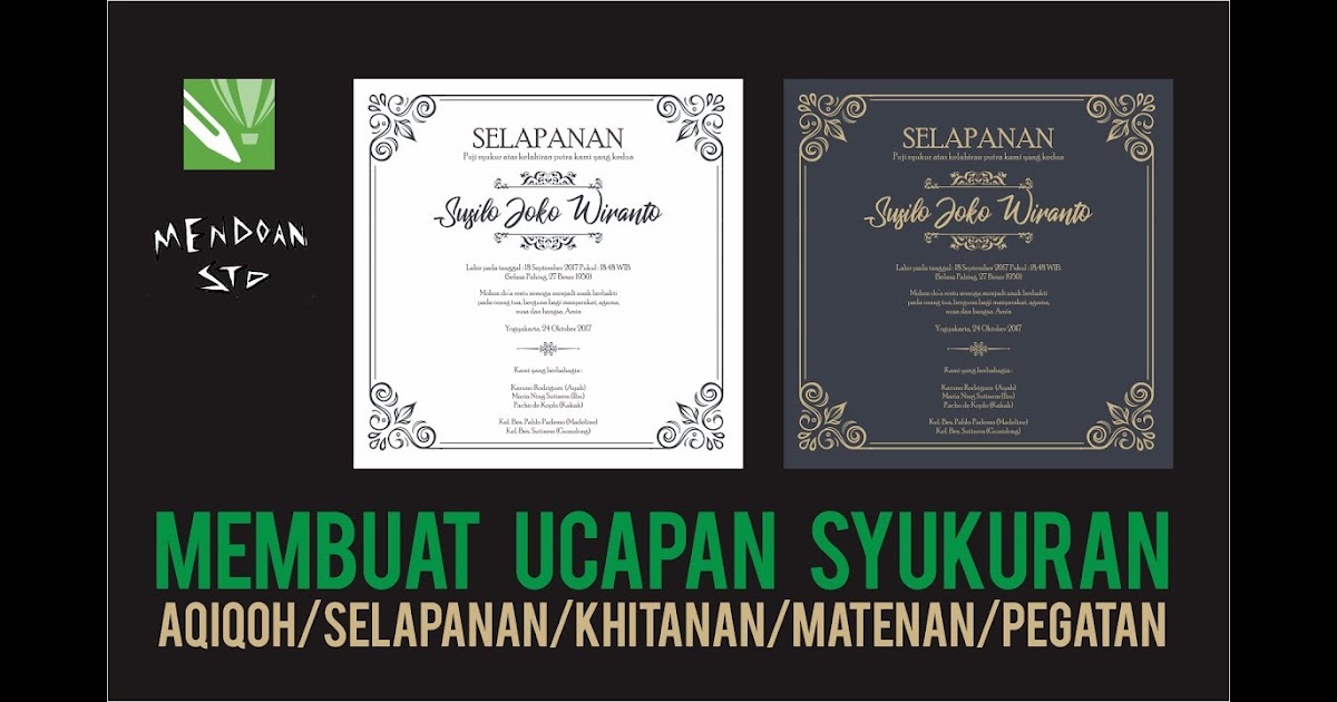 Ucapan Kelahiran Anak Sesuai Sunnah Contoh SSSS