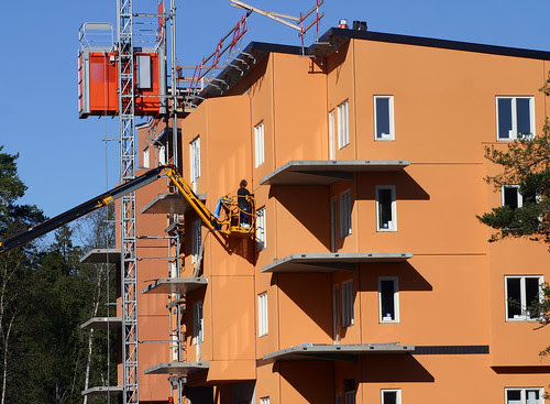 It's a crane at a building site