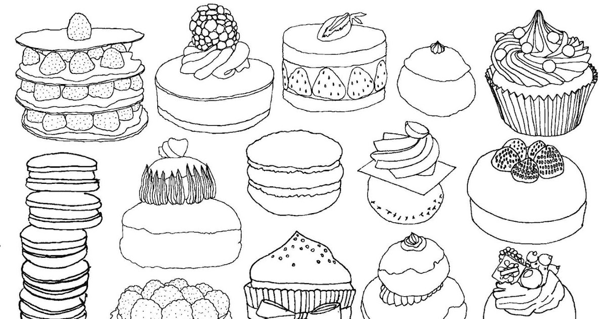 Cake Coloring Pages for Adults | Top Free Coloring Pages For Kids