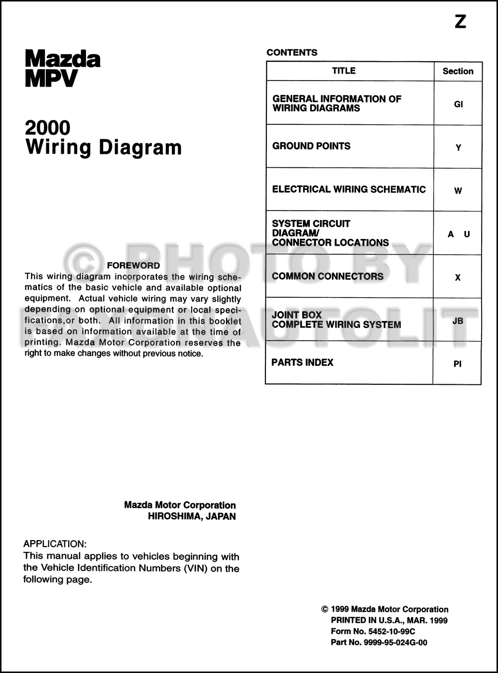 Wiring Diagram PDF: 2002 Mazda Mpv Stereo Wiring Diagram