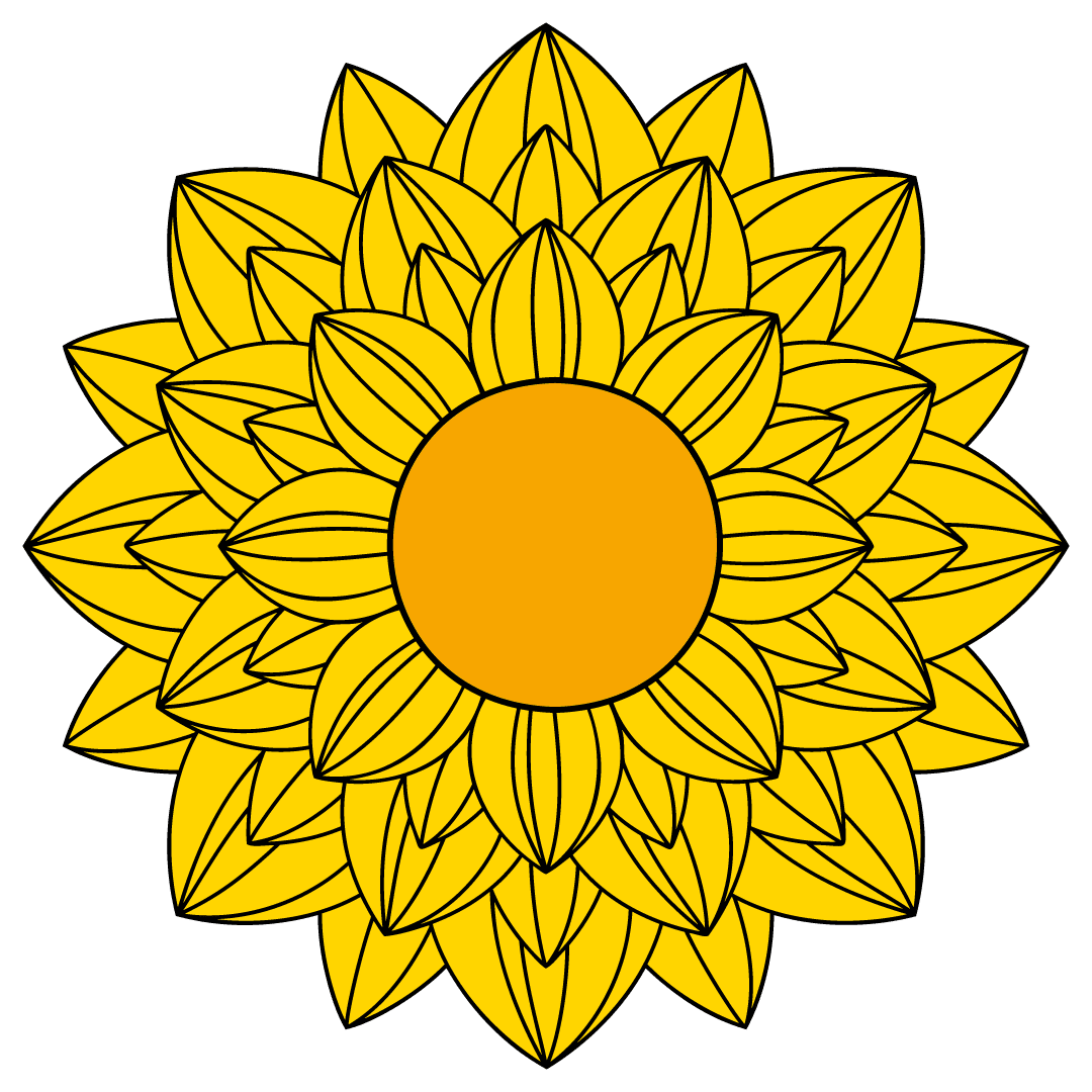 4254 Sunflower Mandala Svg Free SVG PNG EPS DXF File