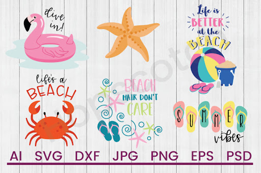 Download Free Beach Bundle, SVG Files, DXF Files, Cuttable Files ...