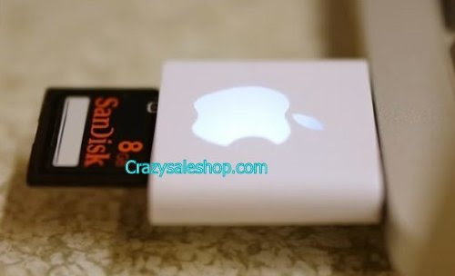 iSD -Cool Slim SD Card Reader with glowing Apple logo for MacBook iMac ...