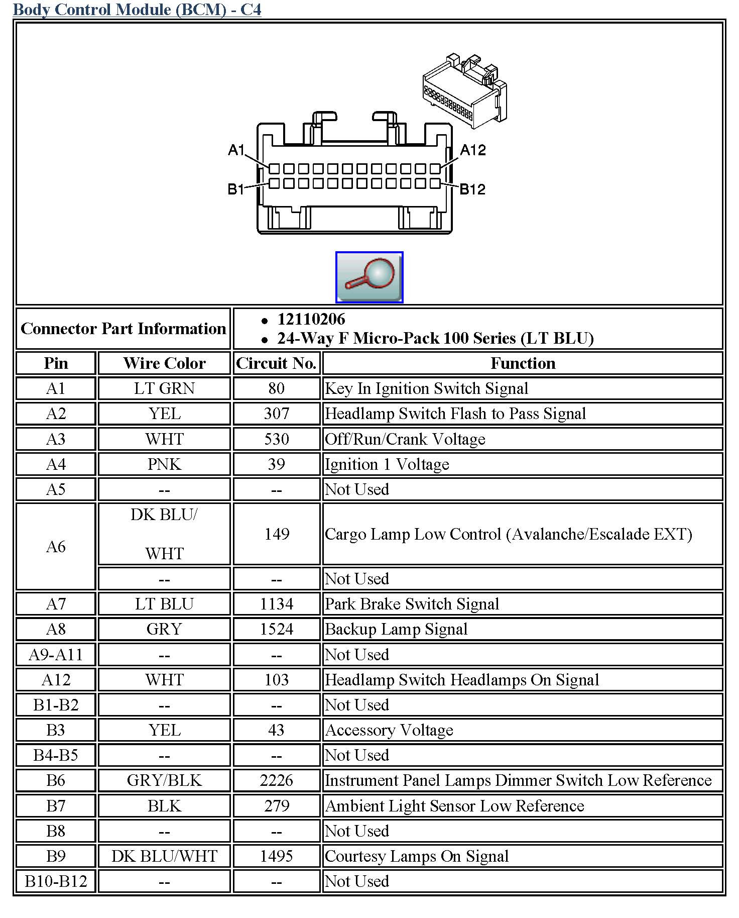 Gm Body Control Module Wiring Diagram - Free Wiring Diagram