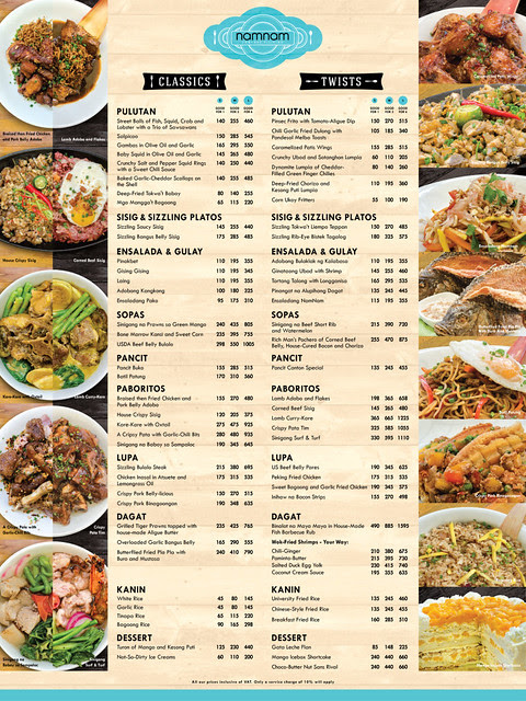 Namnam Menu Greenbelt