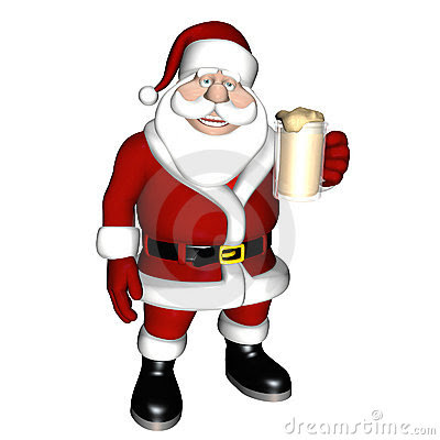 Cartoon Santa Drinking - Santa cartoon 1 of 3320. - keghahkekong