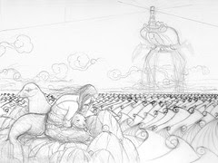 WIP Sea Lion Dream - Rough sketch 2