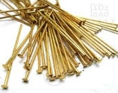 closed OUT -10% / E128GDHD / 100 Gm ( approx 970 Pc ) - 1.0 inch / 20 gauge - Gold Plated Thick Head Pins - Beadersland closed OUT -10% / E128GDHD / 100 Gm ( approx 970 Pc ) - 1.0 inch / 20 gauge - Gold Plated Thick Head Pins - Beadersland
