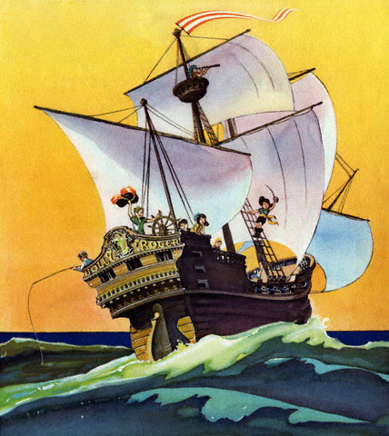 Peter Pan And The Darling Children At Sea Peter Pan And The Darling Children At Sea