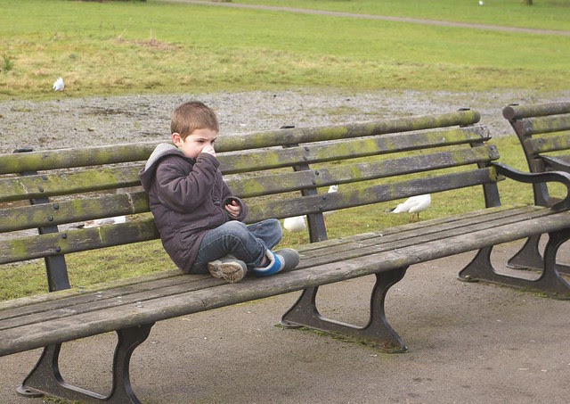 Sitting on a park bench DSC_3520