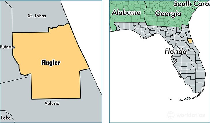 Florida Map 2018: Map Of Flagler County Florida