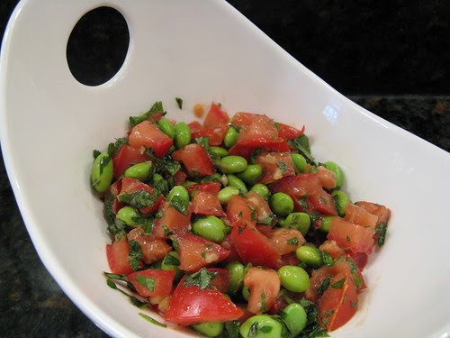 Marinated Soybean & Tomato Salad