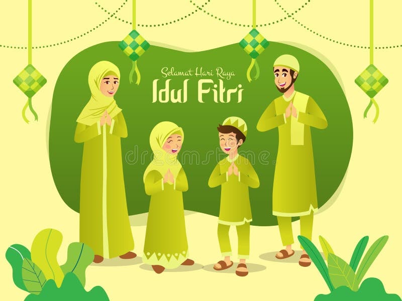 30++ Gambar Kartun Muslimah Idul Fitri Miki Kartun
