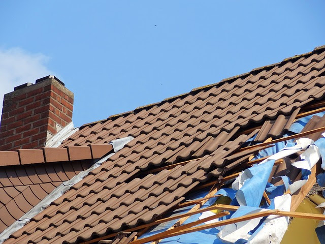 Damaged roof in need of a repair