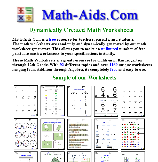 Math-Aids.com Factors Worksheets / Multiplication Worksheets