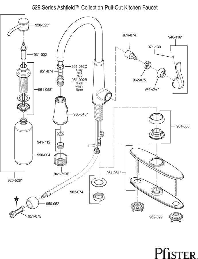 Pfister Faucet Parts Diagram