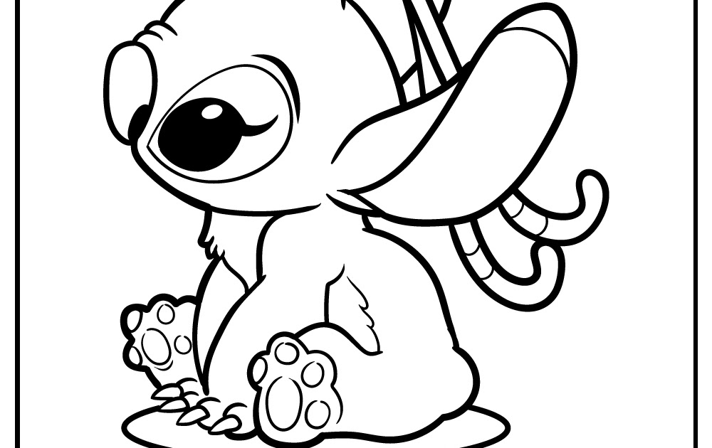 Printable Cute Stitch And Angel Coloring Pages - Gelidoeignifugo