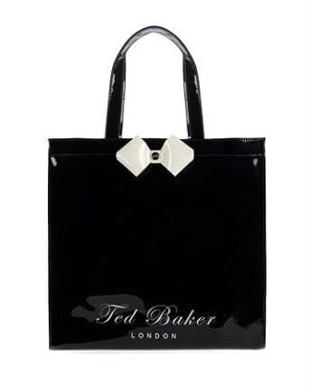 Ted Baker Large Black Vinyl Shopper Tiecon - Sports & Outdoor Bags