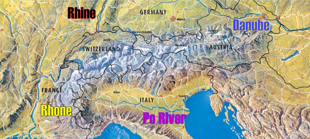 Swiss Alps Map Europe