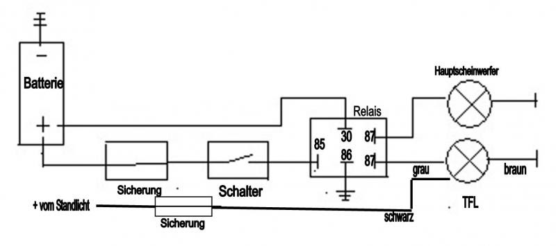 Schaltplan Licht Relais