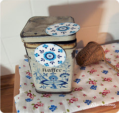 Blue and White fridge magnets