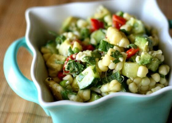 Image result for images of corn avocado and cucumber salad
