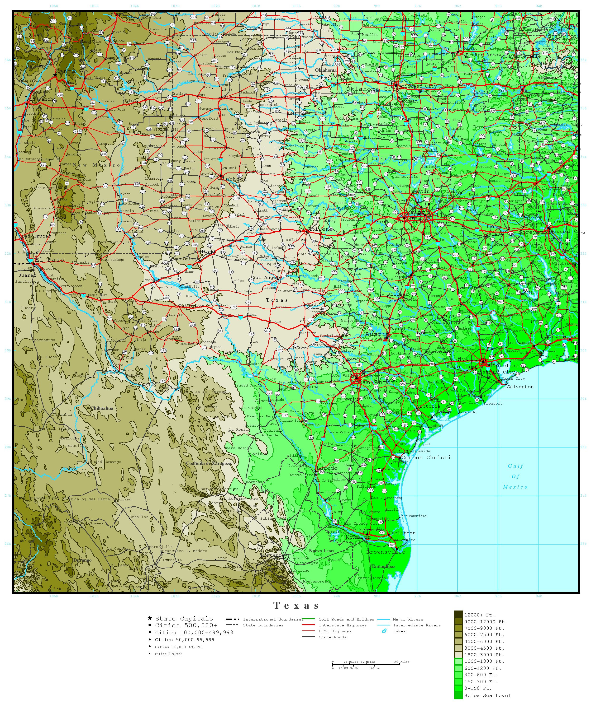 Topographical Map Of Texas Gadgets 2018