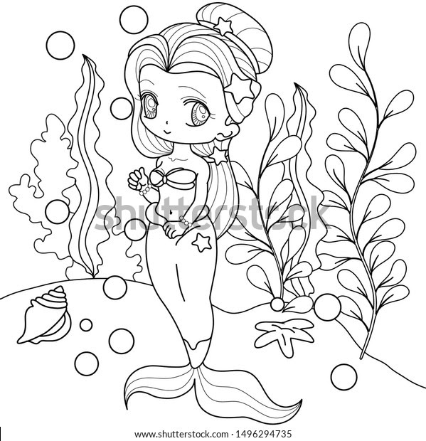 52 Kawaii Anime Mermaid Coloring Pages - Adist Anime Wallpaper