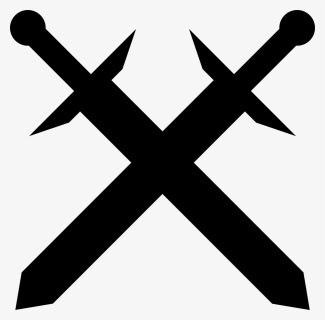 Sword Emoji / Two swords with steel blades in an x shape, as crossed
