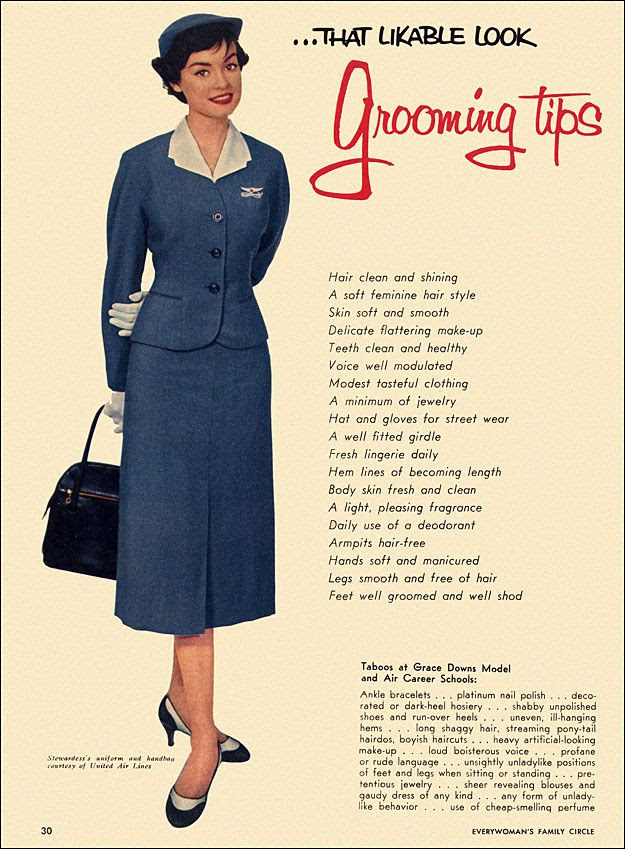 Chronically Vintage Grooming Tips For The 1950s Flight