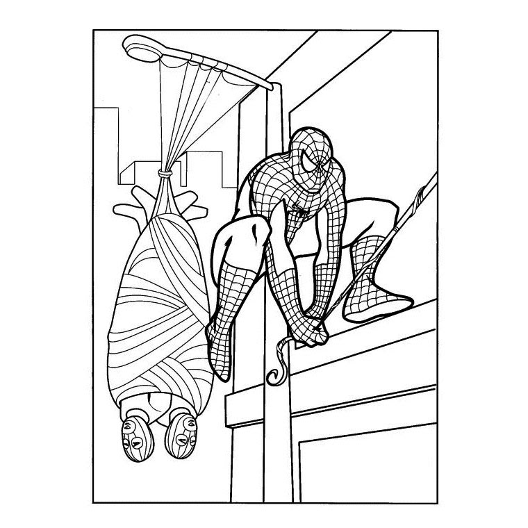 Dessin Kawaii Dessin A Colorier Gratuit A Imprimer Spiderman