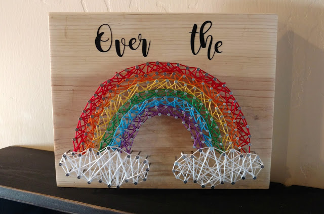 how to make rainbow string art