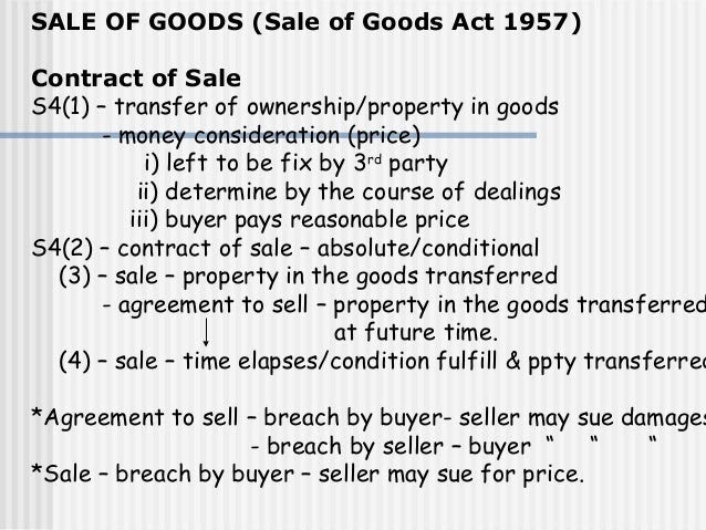 Sales Of Goods Act 1957 Samirrfg