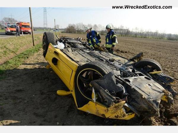 Ferrari F355 mishap while plowing a field in Germany