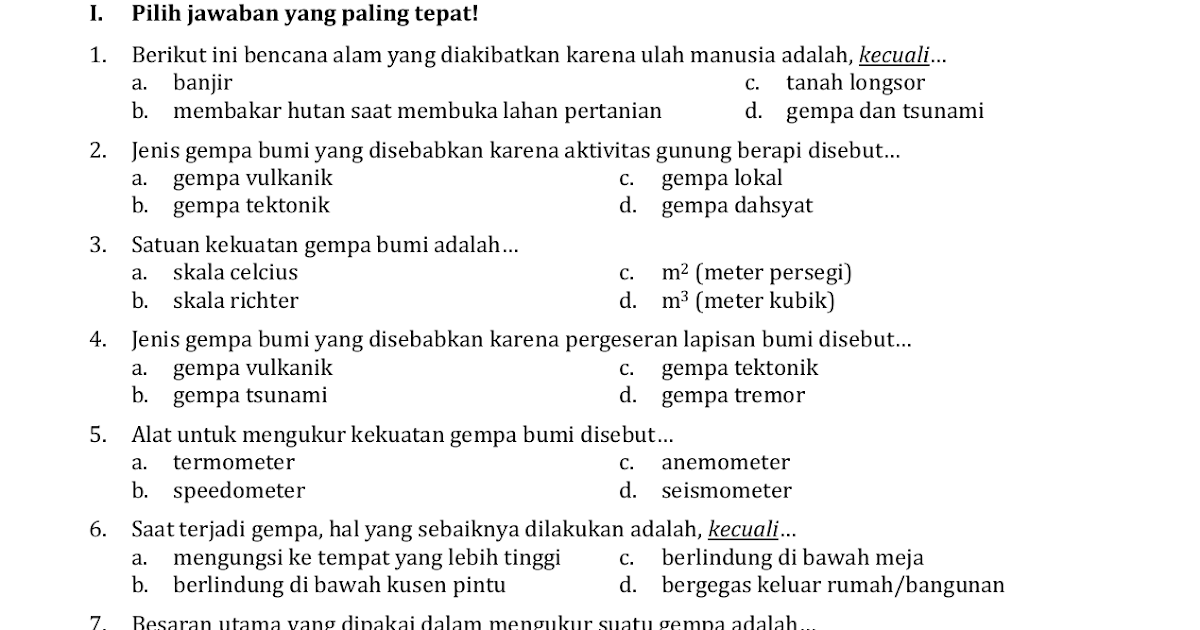Soal Uts Plh Kelas 3 Sd Semester 2 Kurikulum 2013 - ID Aplikasi