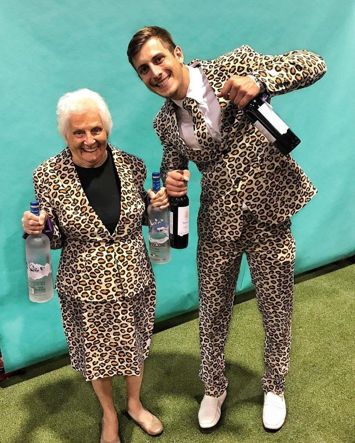93 Year Old Grandma And Her Grandson Dress Up In Ridiculous Outfits And