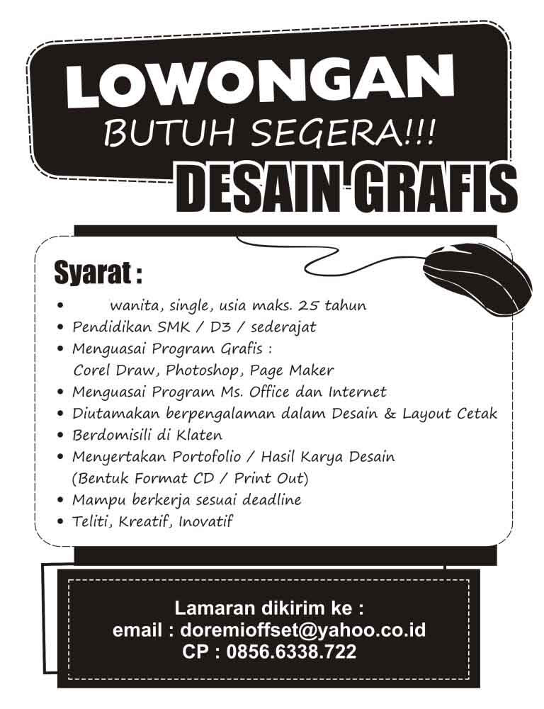 Lowongan Kerja Desain Grafis