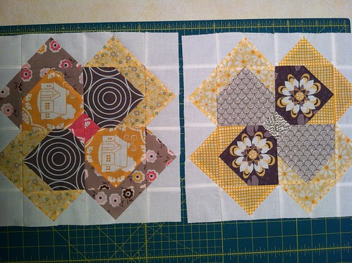 Flower Patch QAL blocks 1 & 2
