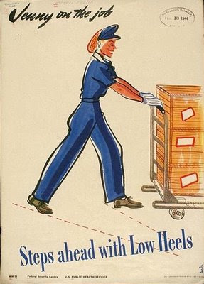 WWII propaganda poster to encourage the right type of clothing