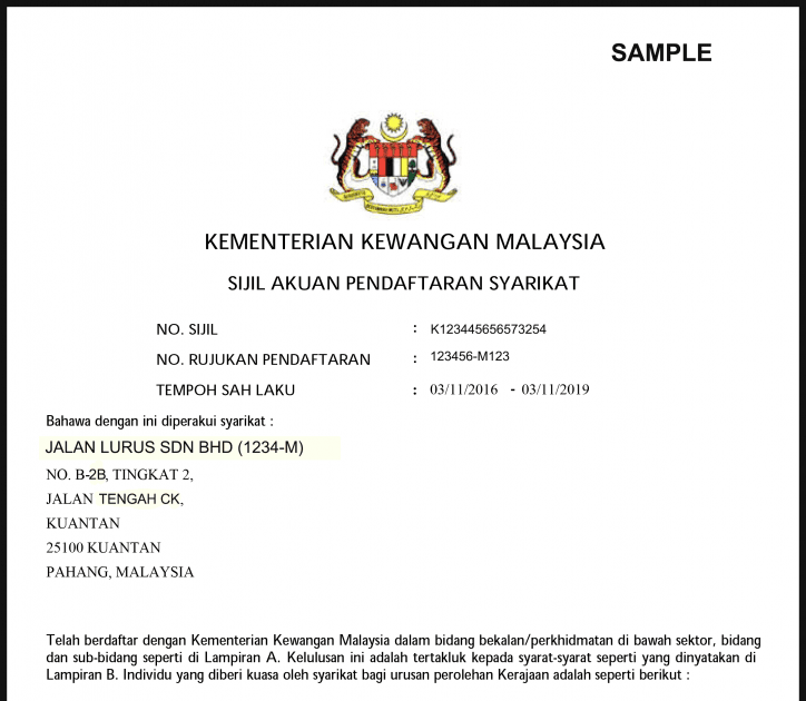 Panduan Pembaharuan Lesen Kementerian Kewangan  Lesen kementerian