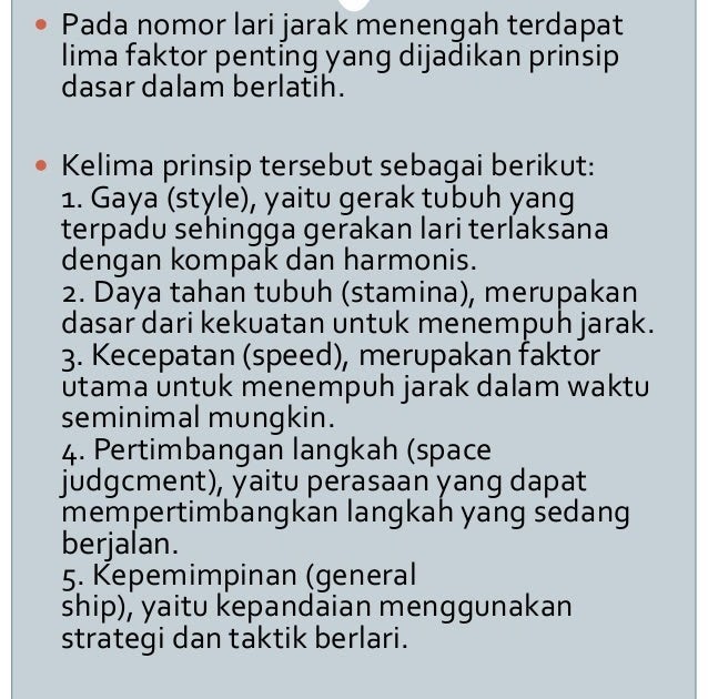 Sebutkan Nomor Nomor Lari Jarak Menengah Coba Sebutkan
