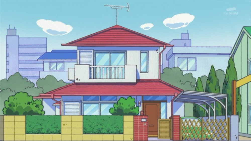 Denah Rumah  Nobita  99 Contoh Desain Rumah  Tengah Sawah 