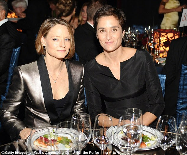 Congratulations: Jodie Foster and Alexandra Hedison, pictured in October, wed in a secret ceremony over the weekend, her rep confirmed to MailOnline on Wednesday
