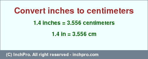 14 Inch To Cm